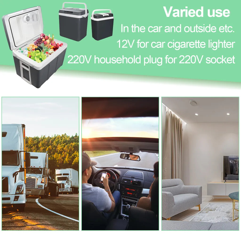  EINFEBEN Kuehlbox Tragbare 32 Liter, Thermo-Elektrische Kuehlbox, Wärmen Und Kühlen Mini-Kuehlschrank 12 Volt Und 230 Volt, ECO-Modus, Mit Tragegriff, Für Auto, Innenraum, Camping Kühlboxen