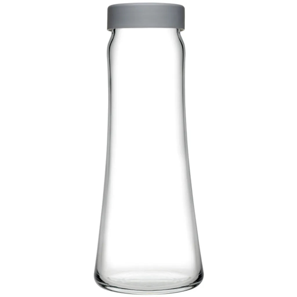 Pasabahce Karaffe Glaskaraffe Saftkaraffe Wasserkaraffe Glas Karaffe Deckel GRAU 1L KRUG