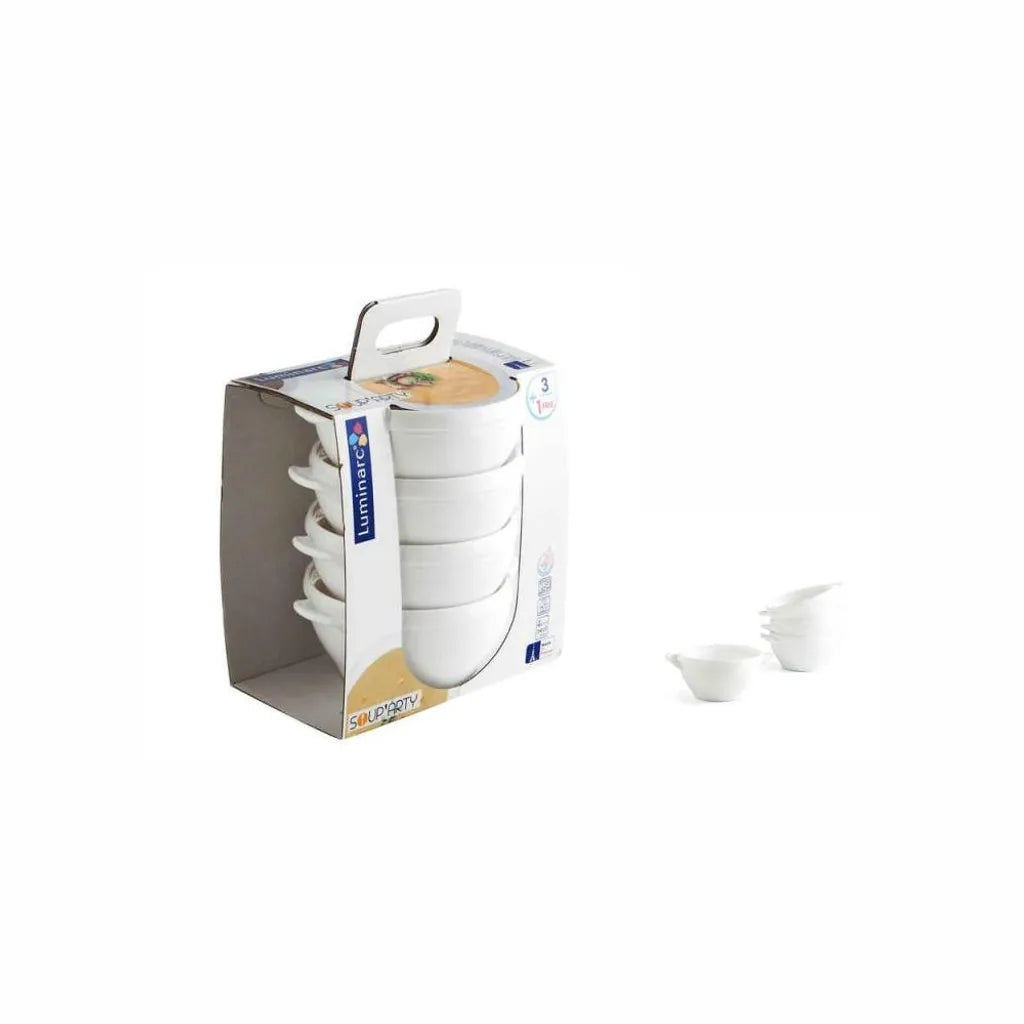  Suppenschalen-Set Luminarc Weiß Glas 54 Cl 4 Teilig