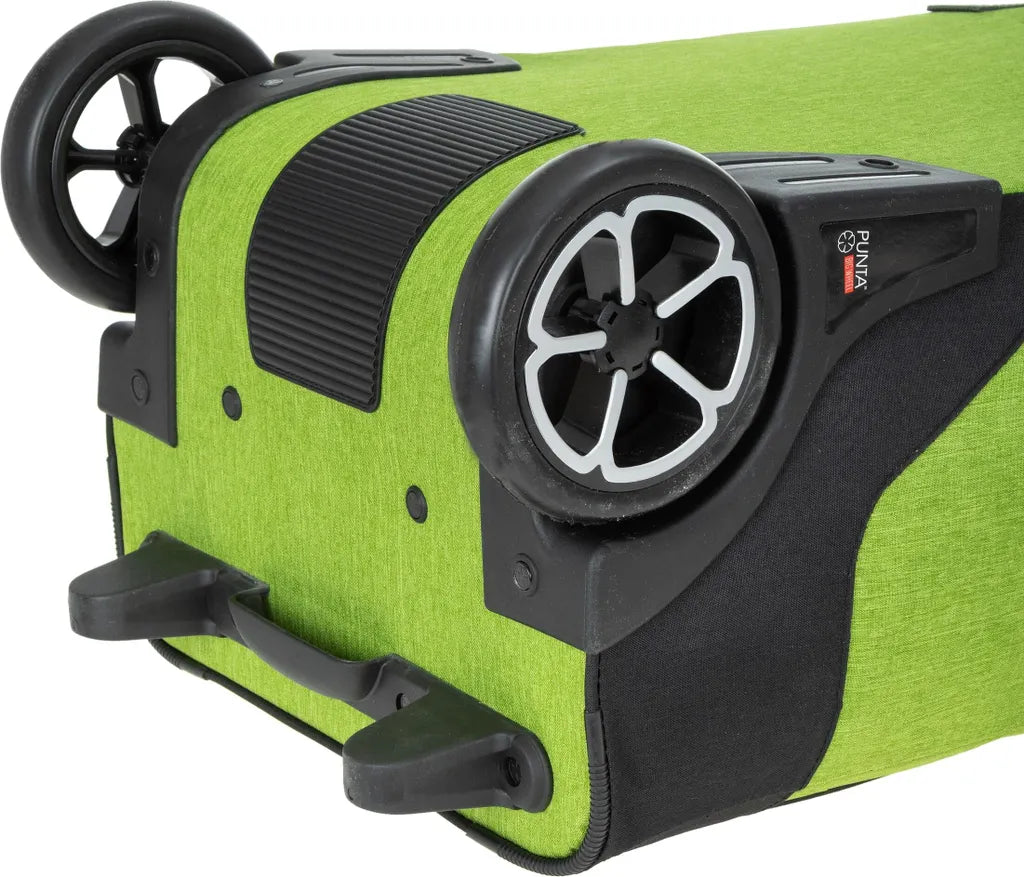  Punta Big Wheel Einkaufsroller Shopper Einkaufswagen Shopping Trolley Einkaufstrolley Trolly Große Räder 10303-0700 Two Tone Grün + Thermo Tasche