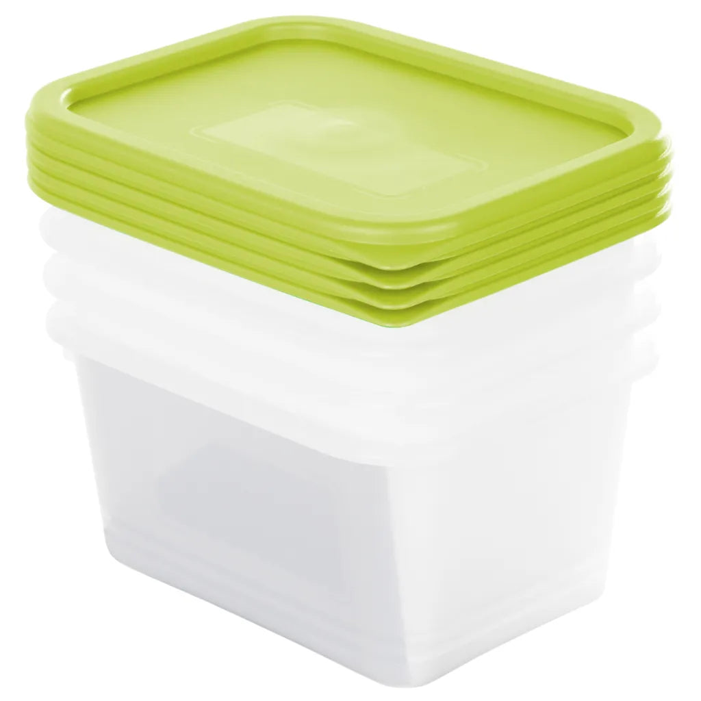ROTHO Set Gefrierdosen 4 X 0.75 L DOMINO, Farbe:Limettengrün