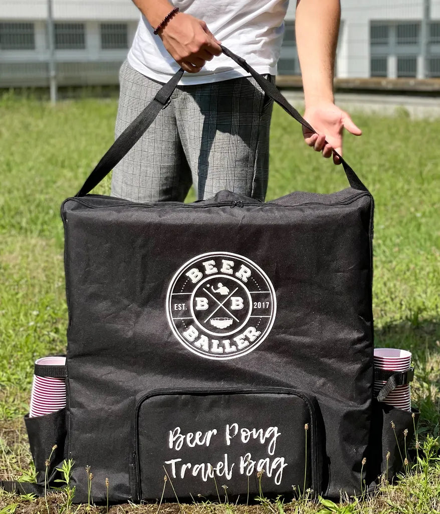 BeerBaller® Travel Bag - Beer Pong Tisch Tragetasche Inkl. Kühl- Und Becherfach