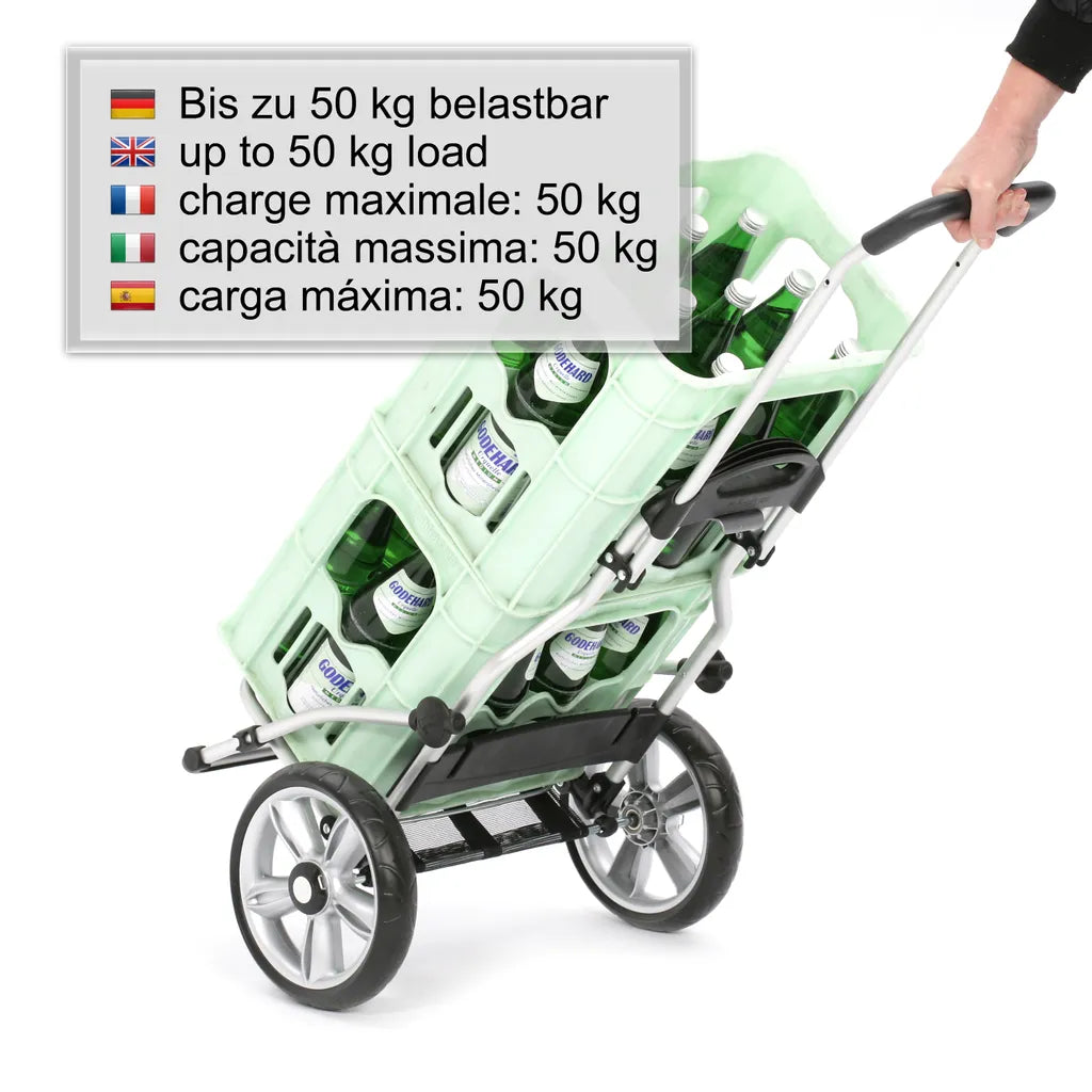  Andersen Royal Shopper Alu Klappbar Mit Kugellagerrad Ø 25 Cm Und 43 Liter Tasche Vektor Grau Mit Kühlfach