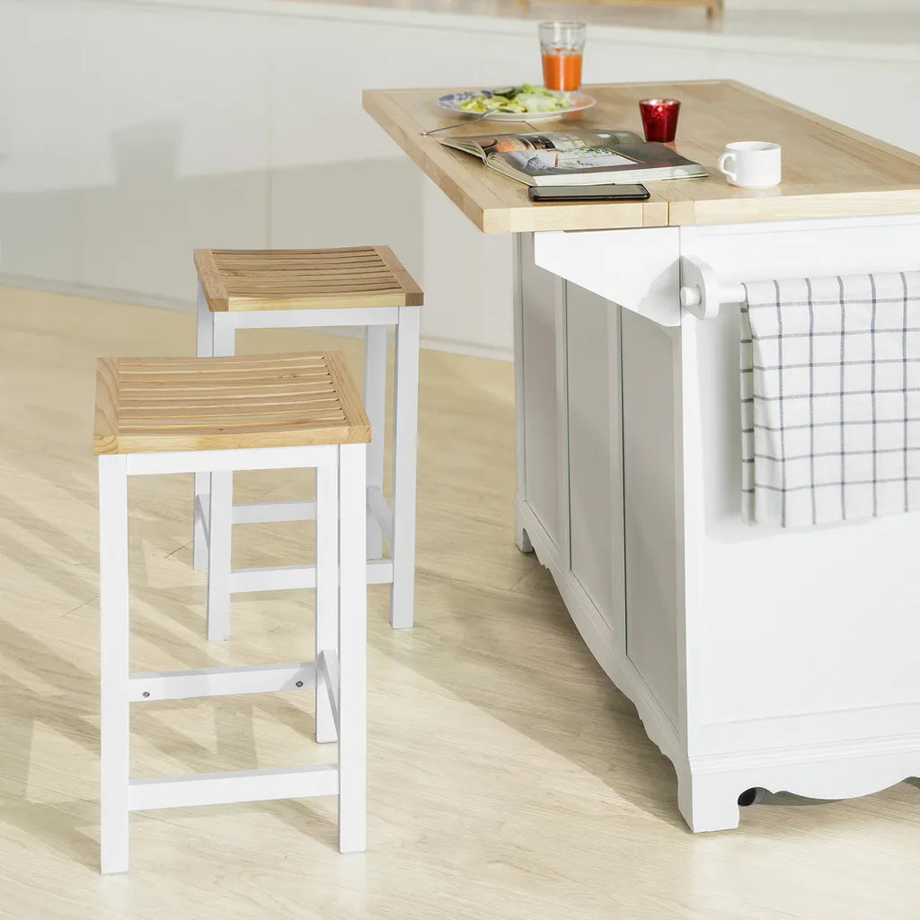  SoBuy 2er Set Stuhl Holzstuhl Essstuhl Küchenstuhl Hocker Zum Küchenwagen 2xFST29-WN