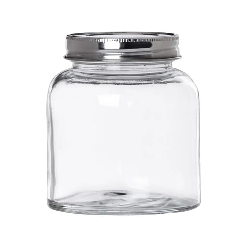  8-tlg. Vorrats-Gläserset Doria 520 Ml + 320 Ml Gewürzglas Mit Schraub-Deckel Silber Gläser