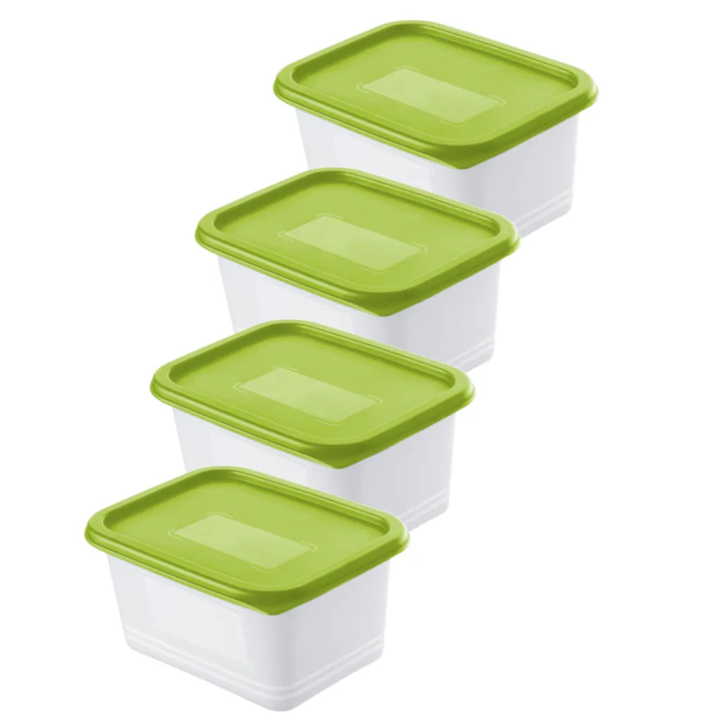 ROTHO Set Gefrierdosen 4 X 0.75 L DOMINO, Farbe:Limettengrün