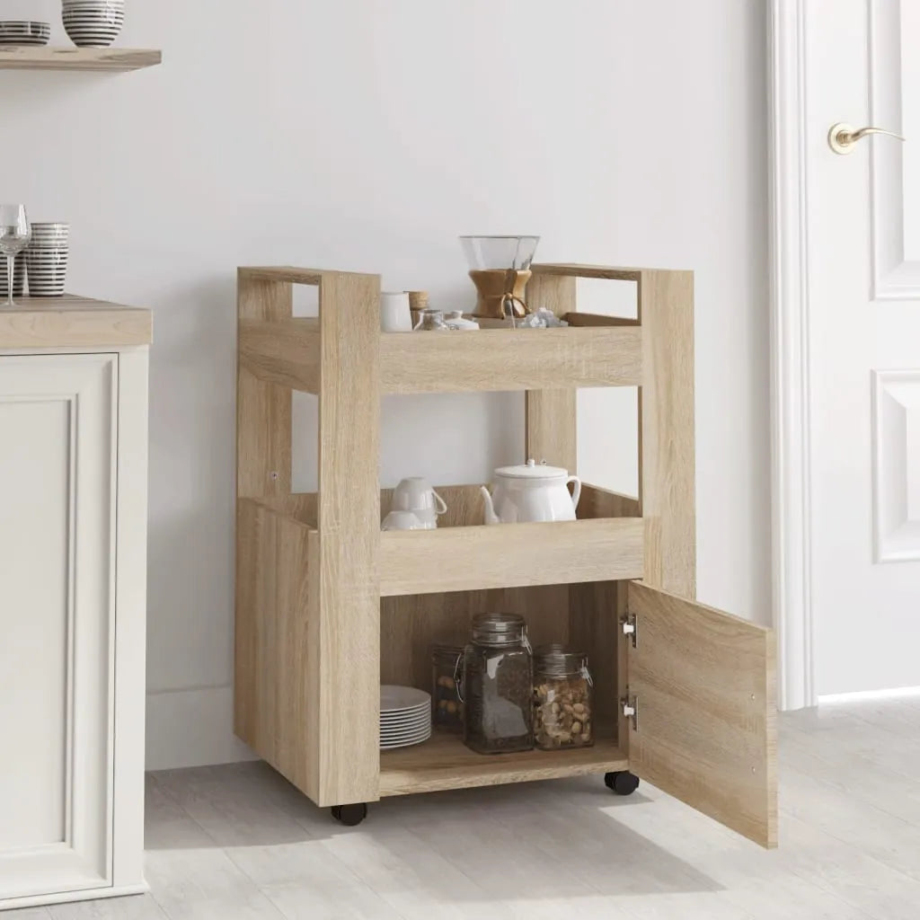  VidaXL Küchenwagen Sonoma-Eiche 60x45x80 Cm Holzwerkstoff