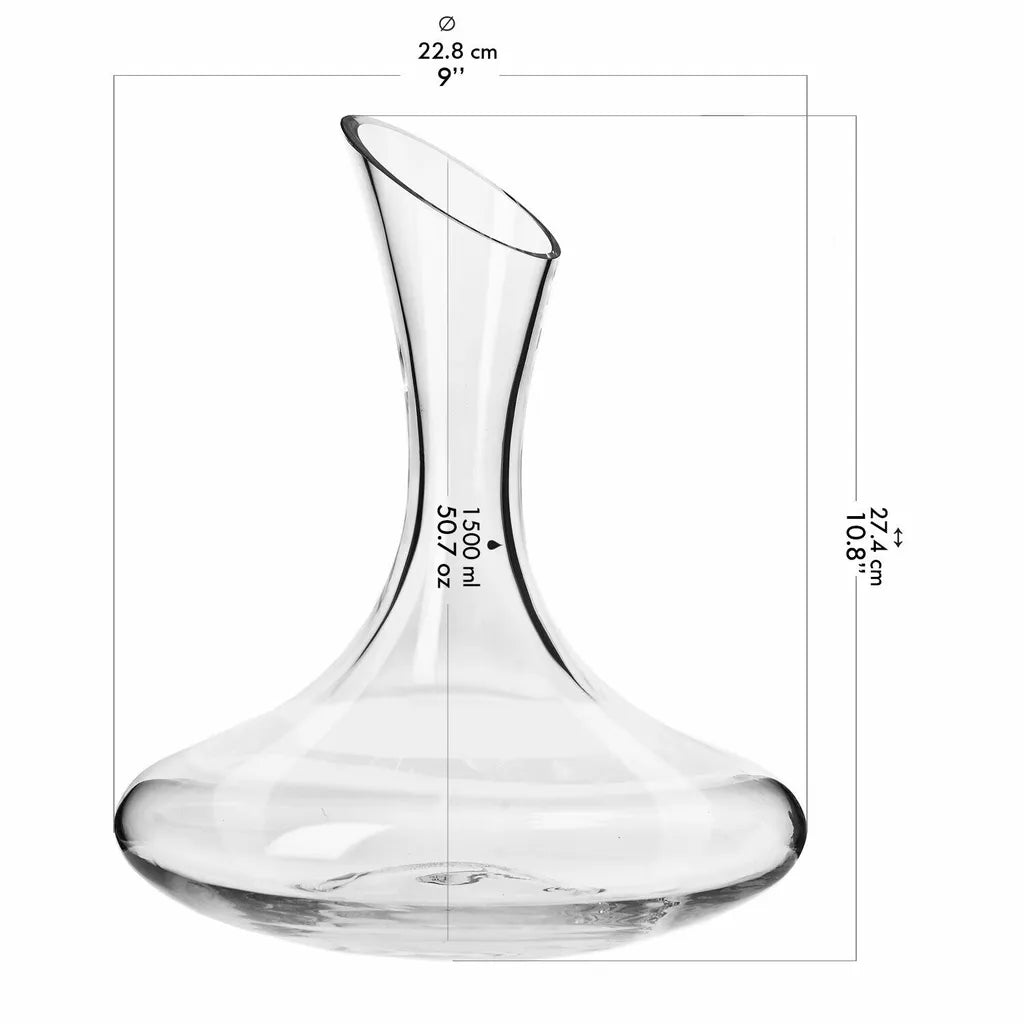  KROSNO Wein-Dekanter Wein-Karaffe | 1500 ML | Set Von 1 | Vinoteca Kollektion | Rotwein Dekantierer Dekantierkaraffe | Perfekt Für Zu Hause, Restaurants Und Partys | Zur Manuellen Reinigung