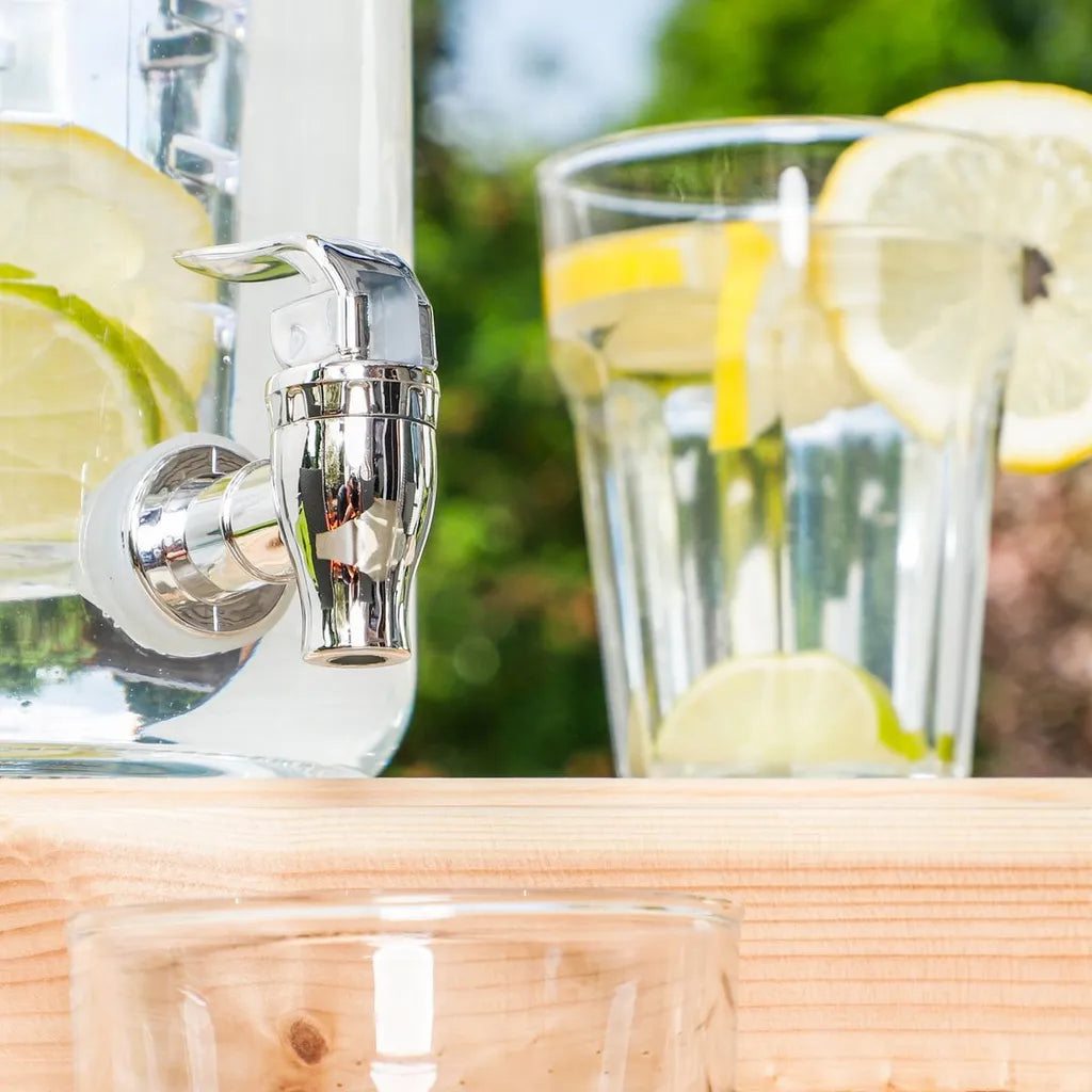  Getränkespender Mit Kühleinsatz Wasserspender Fruchteinsatz Mit Zapfhahn 3,5 L