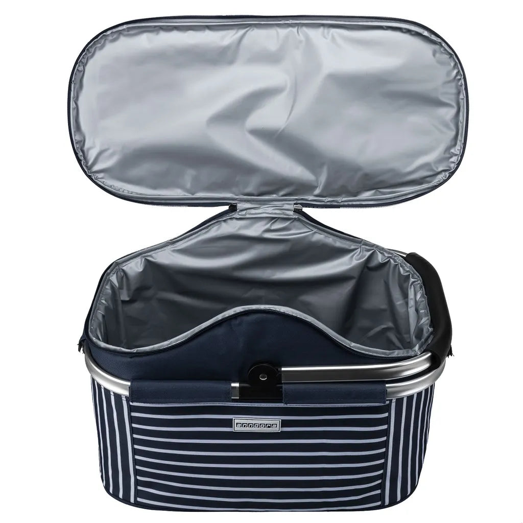  Kühlkorb Isolier Einkaufskorb Navy AHOI + 3 Kühlakkus - Blau Navy