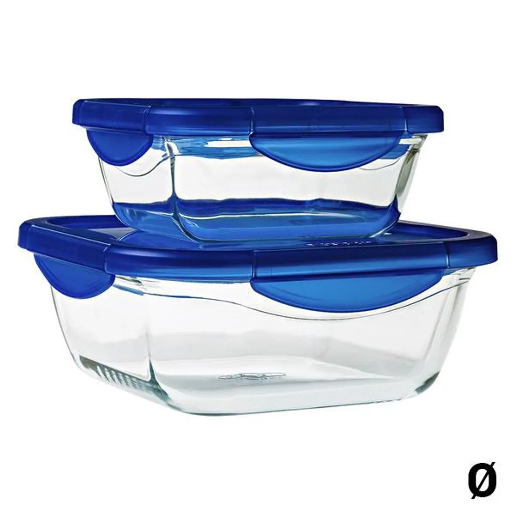  Pyrex Cook & Go Glas Square Teller Mit Deckel 0.9l
