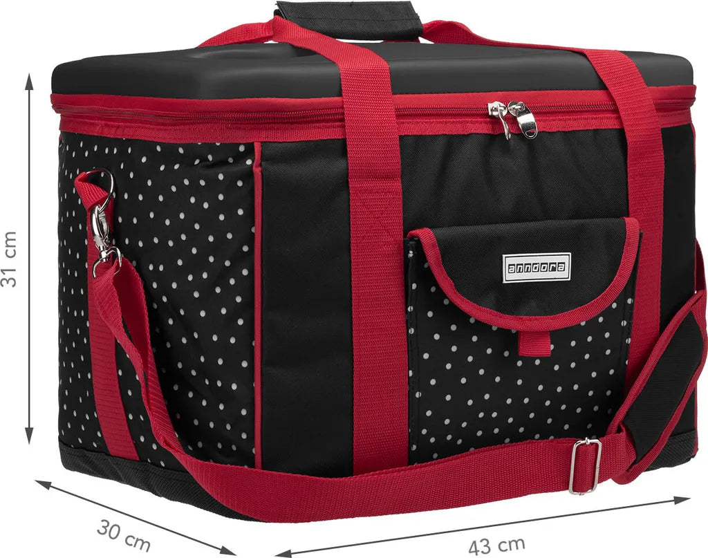 Riesige Kühltasche Picknicktasche XL Schwarz Weiß - Snövit - Schwarz