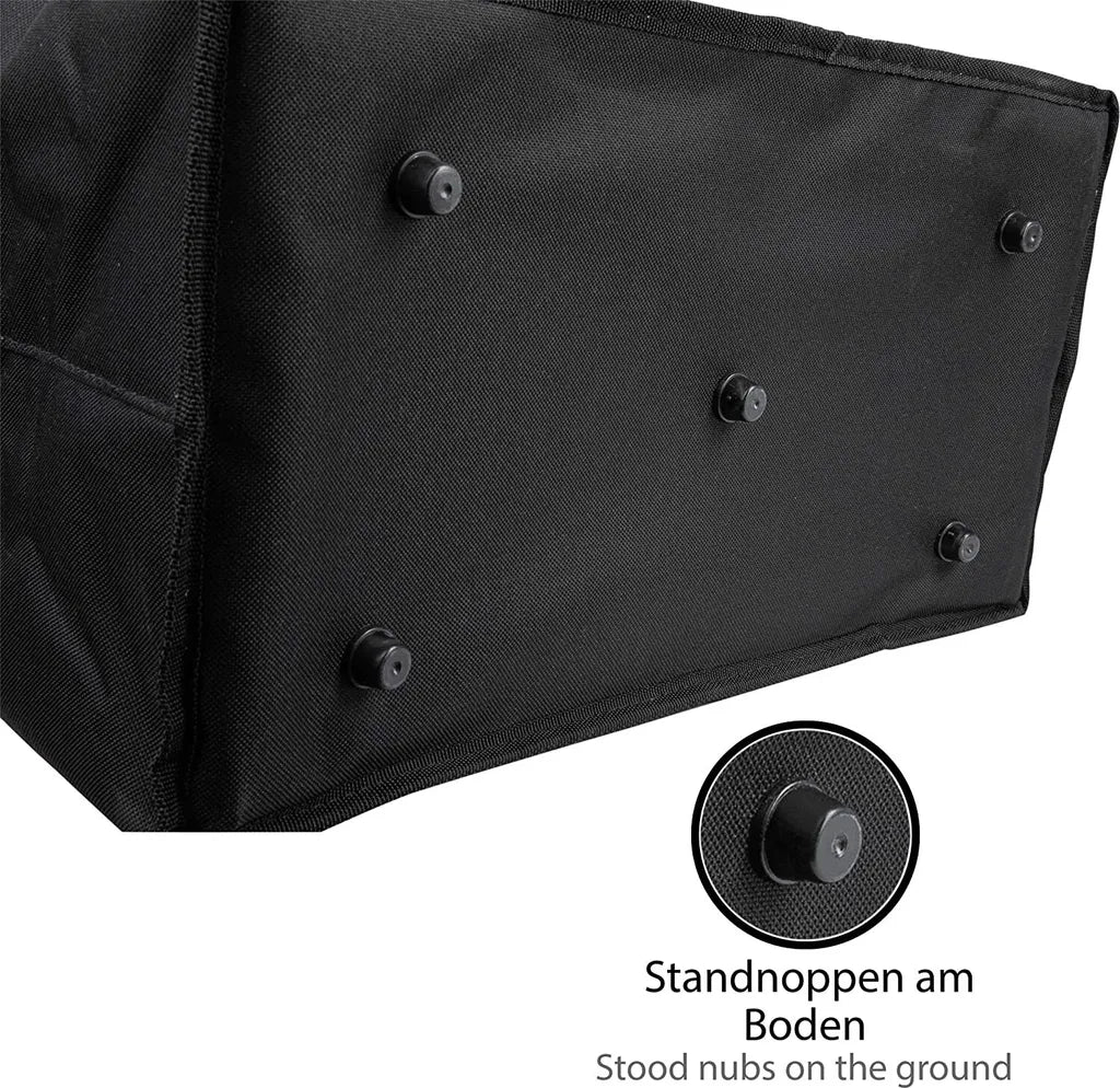  ONVAYA® Einkaufskorb Faltbar Mit Kühlfunktion | Schwarz | 2 Stück | Faltkorb Mit Deckel | Isolierkorb | Einkaufstasche | Klappkorb | Thermokorb Klappbar
