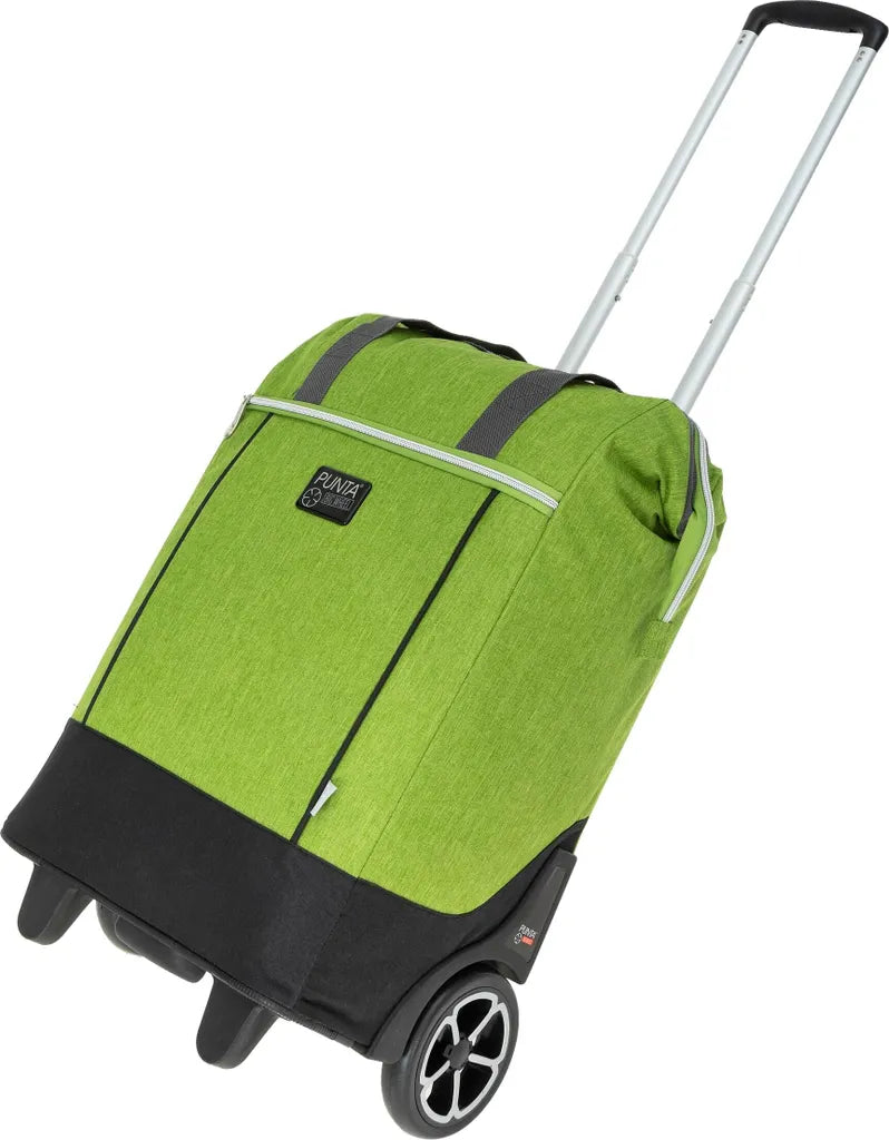  Punta Big Wheel Einkaufsroller Shopper Einkaufswagen Shopping Trolley Einkaufstrolley Trolly Große Räder 10303-0700 Two Tone Grün + Thermo Tasche