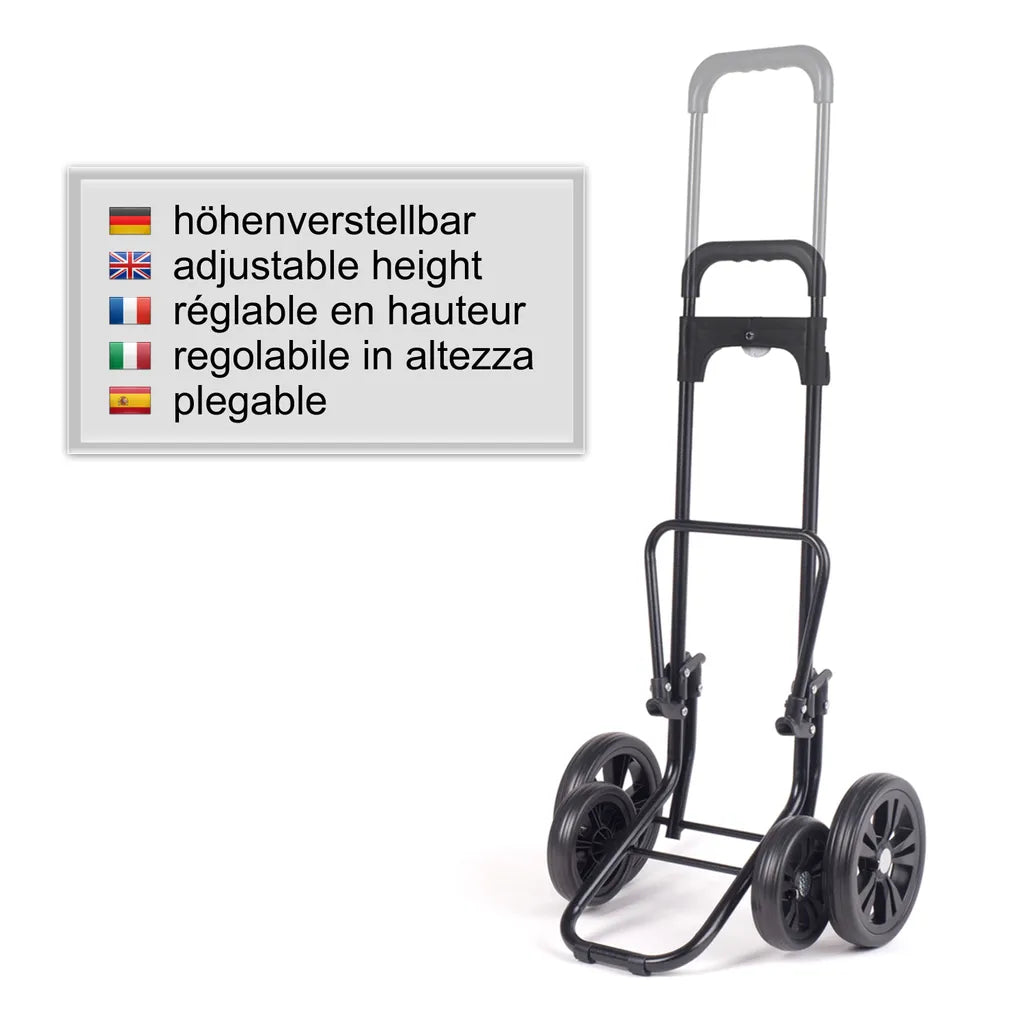  Andersen Shopper Quattro Stahl Höhenverstellbar Mit Rad Ø 15 Und 20 Cm Und 62 Liter Tasche Hydro 2.0 Schwarz Mit Kühlfach