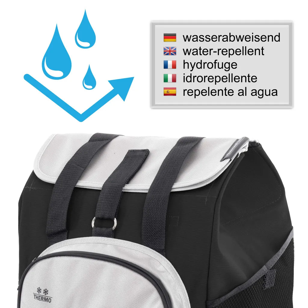  Andersen Shopper Quattro Stahl Höhenverstellbar Mit Rad Ø 15 Und 20 Cm Und 62 Liter Tasche Hydro 2.0 Schwarz Mit Kühlfach