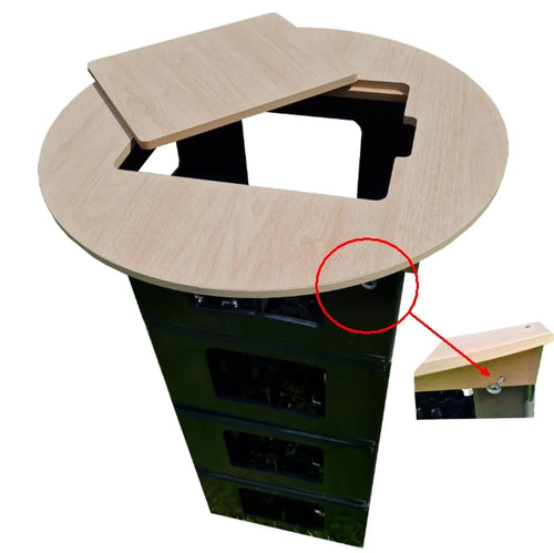  Bierkistentisch STANDARD Rund - Holzoptik