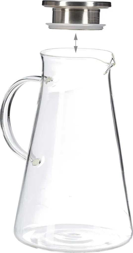  Relaxdays Glaskaraffe Mit Deckel 1,8 Liter