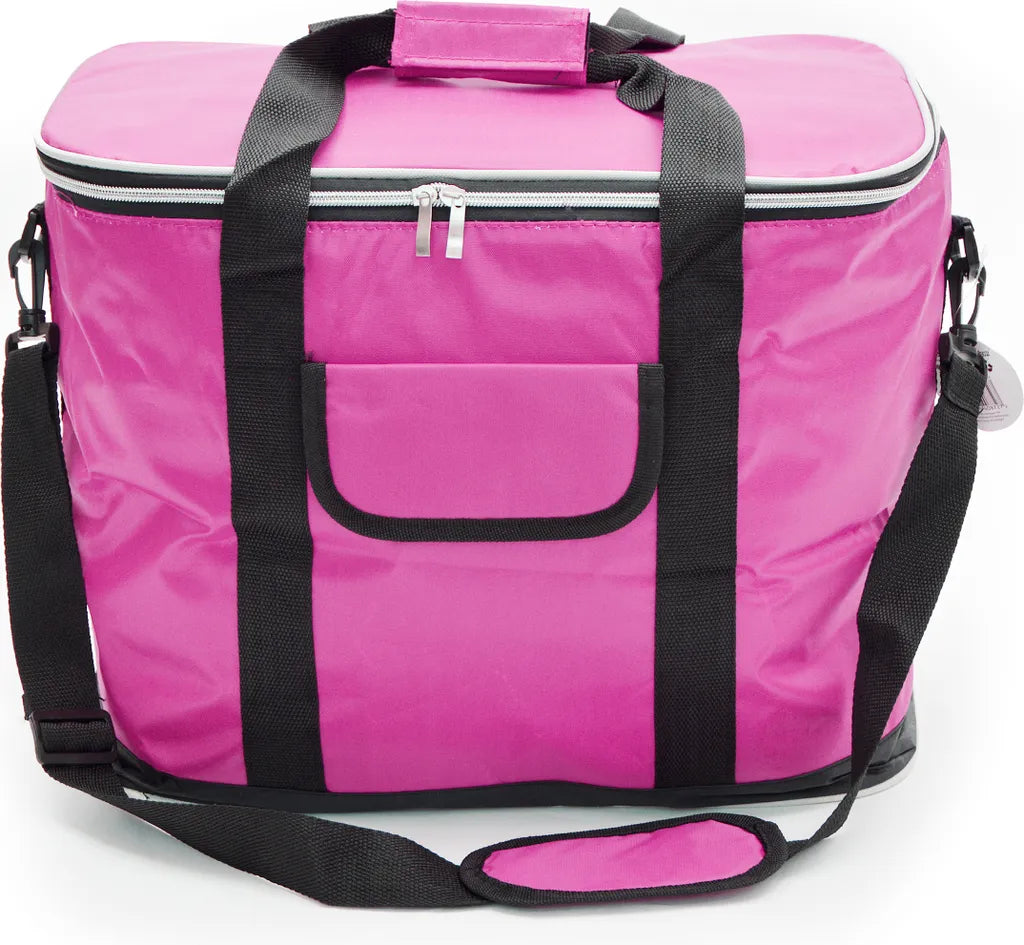  Kühltasche 30L Mit Schultergurt, XXL Isolier Kühlbox - Fuchsia/ Pink