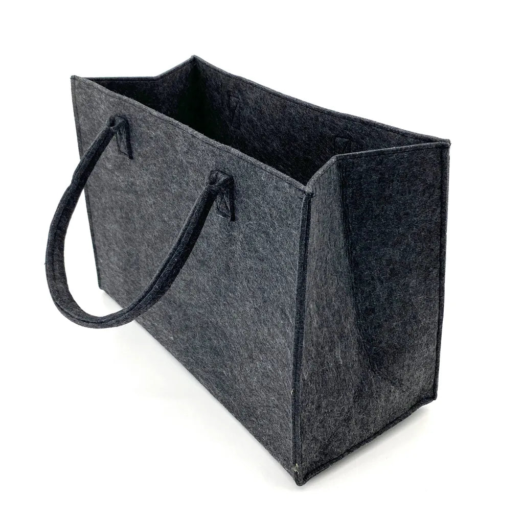  Heimtexland ® Allzweck Filztasche Shopper Tragetasche Filz Einkaufstasche Einkaufskorb Kaminholz Korb Aufbewahrung XL Tasche Typ717 Anthrazit