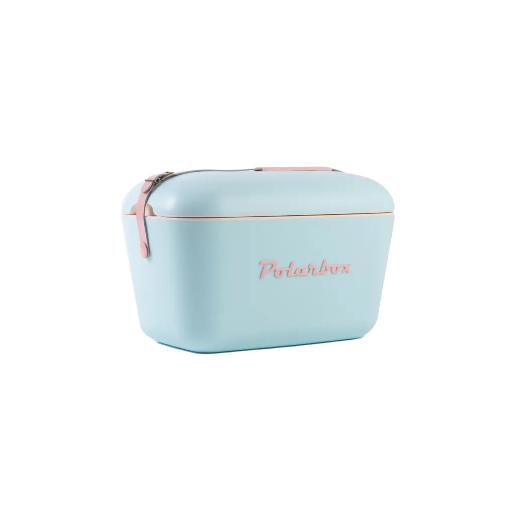  Kühlbox | Passive Kühlbox | Kühltaschen Polar In Retro Vintage Design Aus Kunststoff Mit Polystyrol (Airpop) Thermische Isolierung, 12L In Hellblau