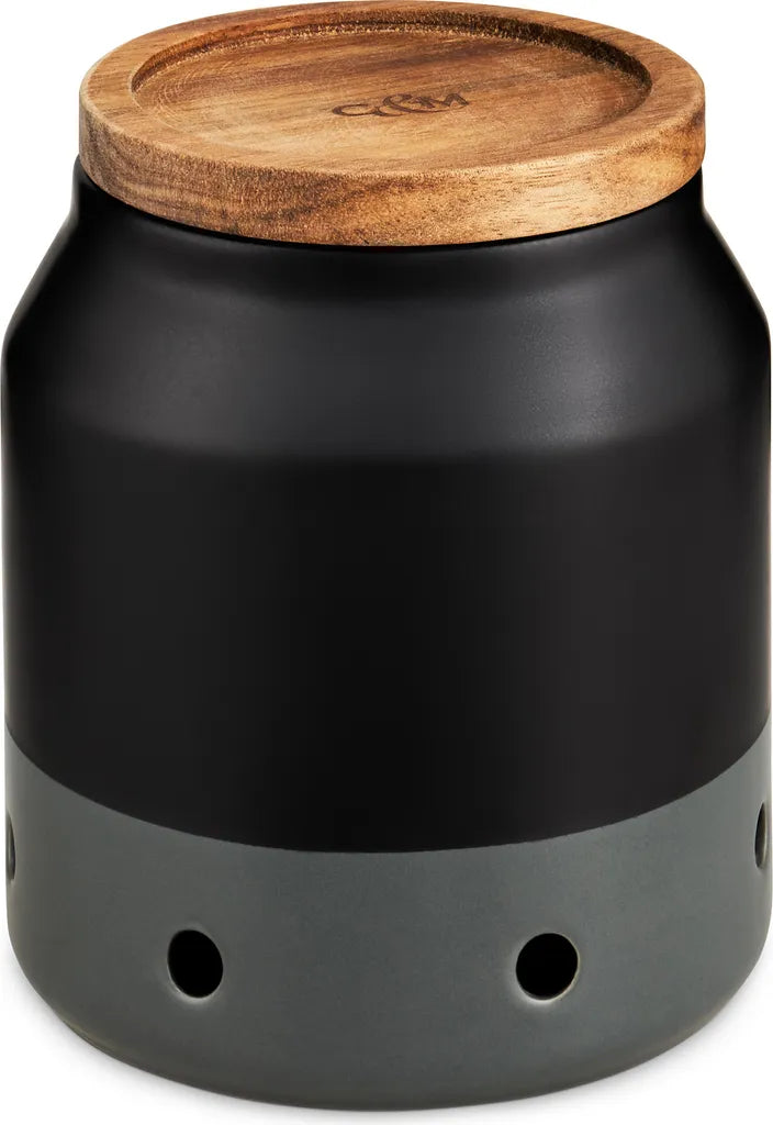  Cole & Mason Knoblauch Aufbewahrung Elmdon Aus Keramik Schwarz One Size