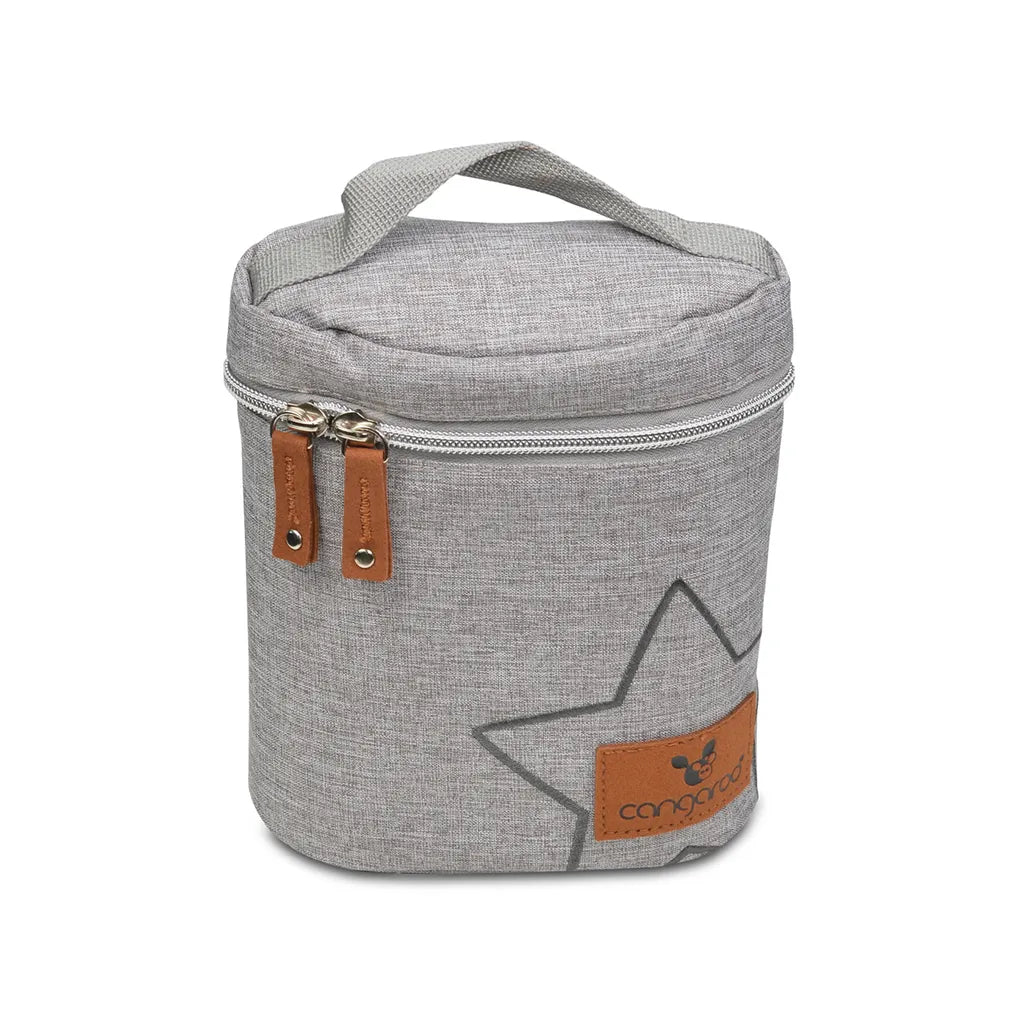  Cangaroo Thermotasche Charlie Thermobox Für 2 Babyflaschen Reißverschluss Griff Hellgrau