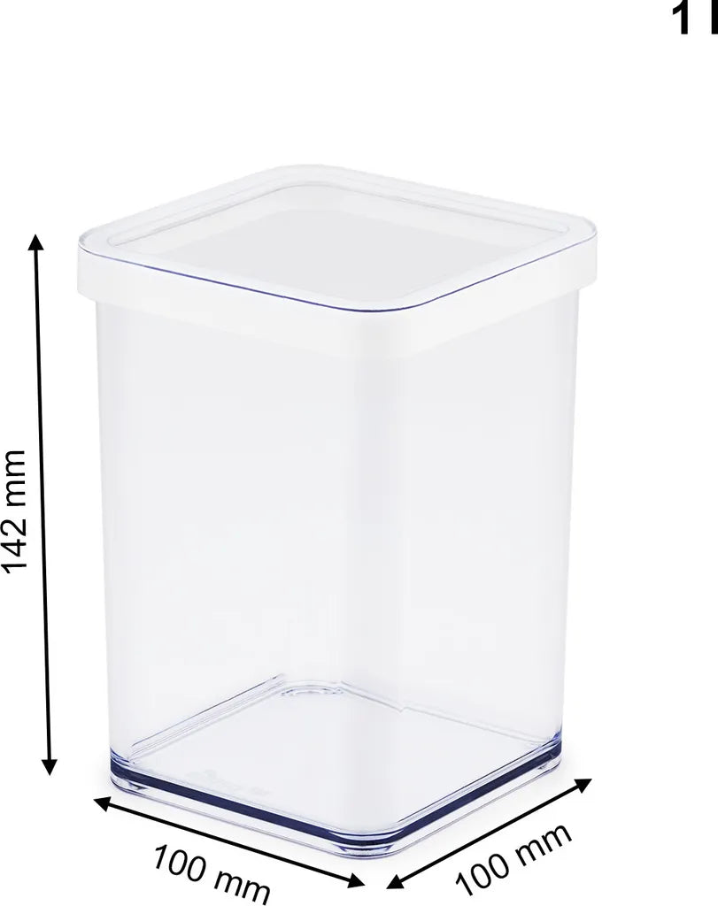 ROTHO Set Premium Dosen 5 Tlg. LOFT, Farbe:Transparent / Weiß