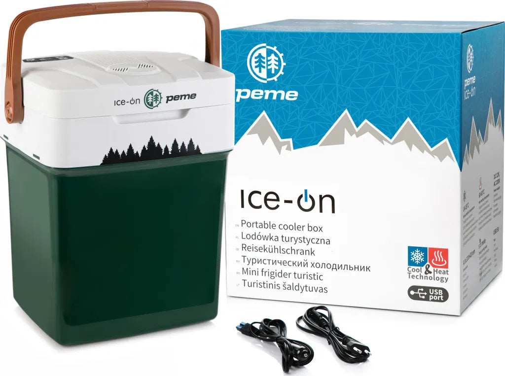  Tragbare Kühlbox Peme Ice-on Mini-Kühlschrank Für Auto Und Camping 32 Liter - In Pine Forest Grün