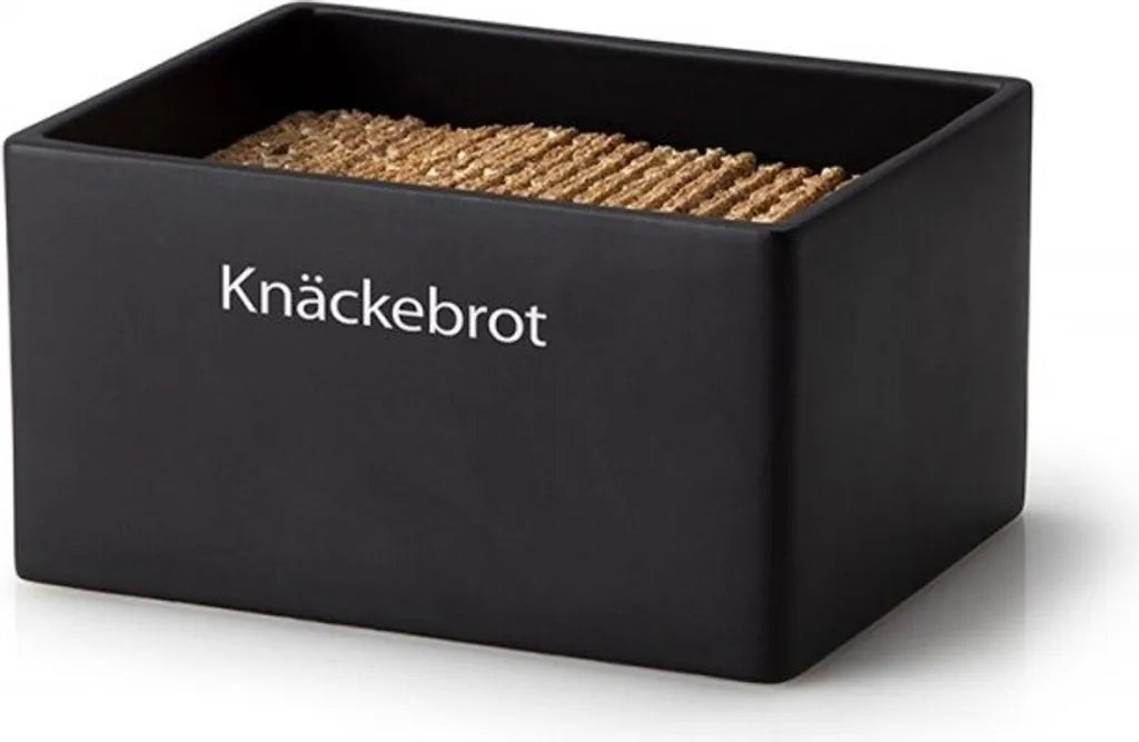  Continenta | Vorratsdose Knäckebrot Keramik Schwarz