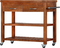  VidaXL Servierwagen 100x48x89 Cm Massivholz Akazie