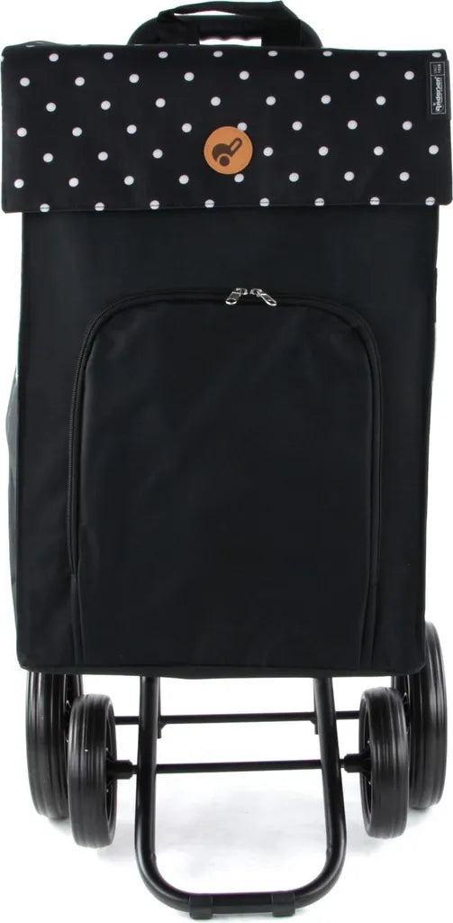  Andersen Shopper Quattro Mit 4 Rädern, Höhenverstellbar Mit Rad Ø 15 Und 20cm Und 45 Liter Tasche Malit Schwarz Mit Kühlfach