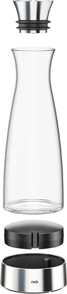  Emsa Kühlkaraffe FLOW Slim 1,0 Liter Glas / Edelstahl