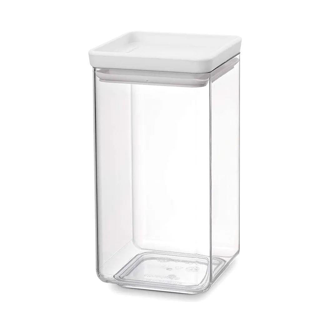  Brabantia Vorratsdose Eckig Hell Grau 1,6L Stapelbar Kunststoff