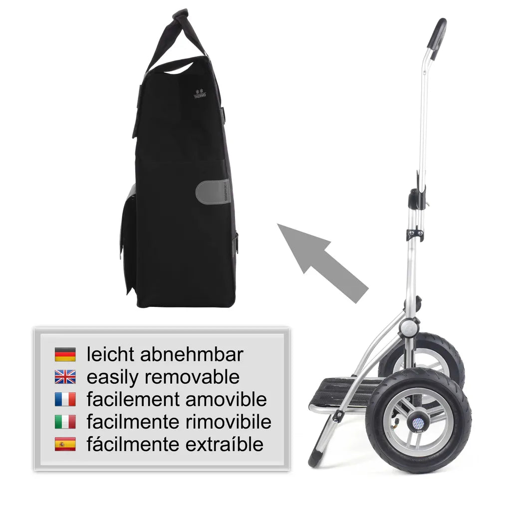  Andersen Royal Shopper Alu Klappbar Mit Kugellagerrad Ø 25 Cm Und 43 Liter Tasche Vektor Grau Mit Kühlfach