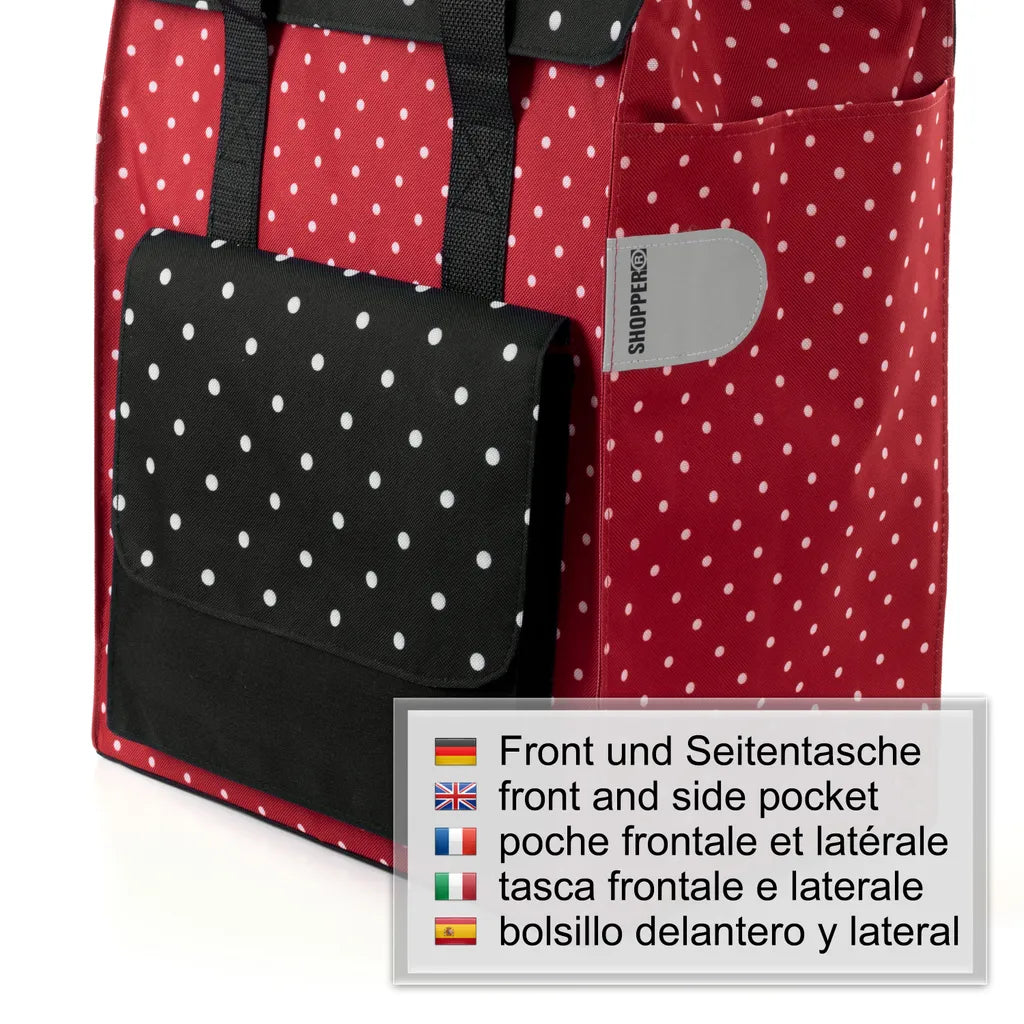  Andersen Shopper Treppensteiger Scala Stahl Mit Rad Ø 3 X 13cm Und 51 Liter Tasche Rul Rot