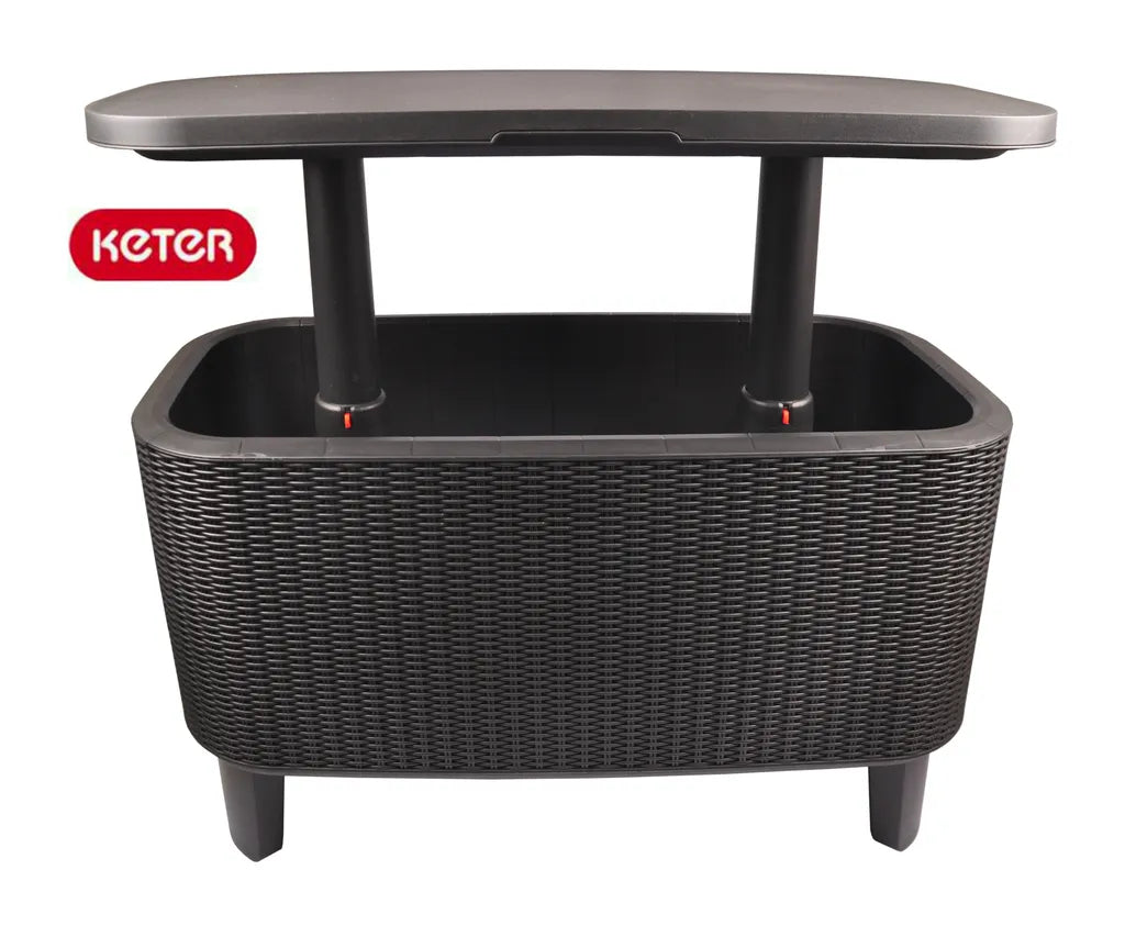  Keter Garden Bar 2in1 Tisch, Bar Mit Kühlbehälter Bevy Cool Bar Rattan