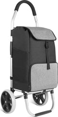  Inateck Einkaufstrolley Mit Großer Ladekapazität Und Wärmedämmungstasche, Leichte Einkaufstasche Mit Rollen, Max. Belastbarkeit 45 Kg, 45L, Schwarz