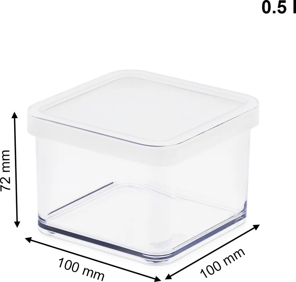 ROTHO Set Premium Dosen 5 Tlg. LOFT, Farbe:Transparent / Weiß