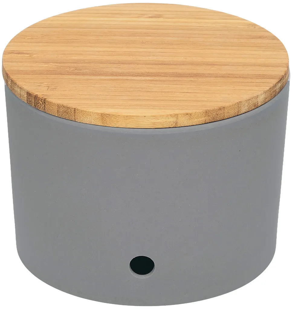  LS-LebenStil Natur Design Holz Kartoffeltopf 23x20cm Mad E In Germany Grau Silber