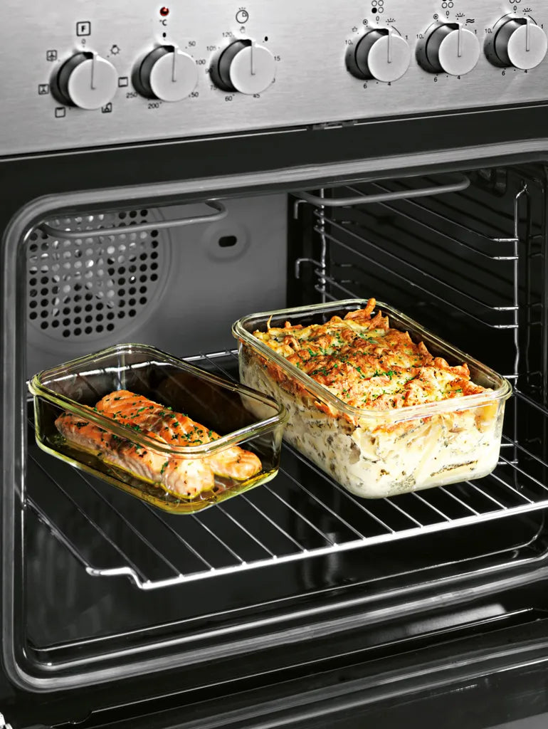  Glas Frischhaltedosen 3er Set Klick-It Gefrierdosen Lunchbox Brotdose Mikrowelle