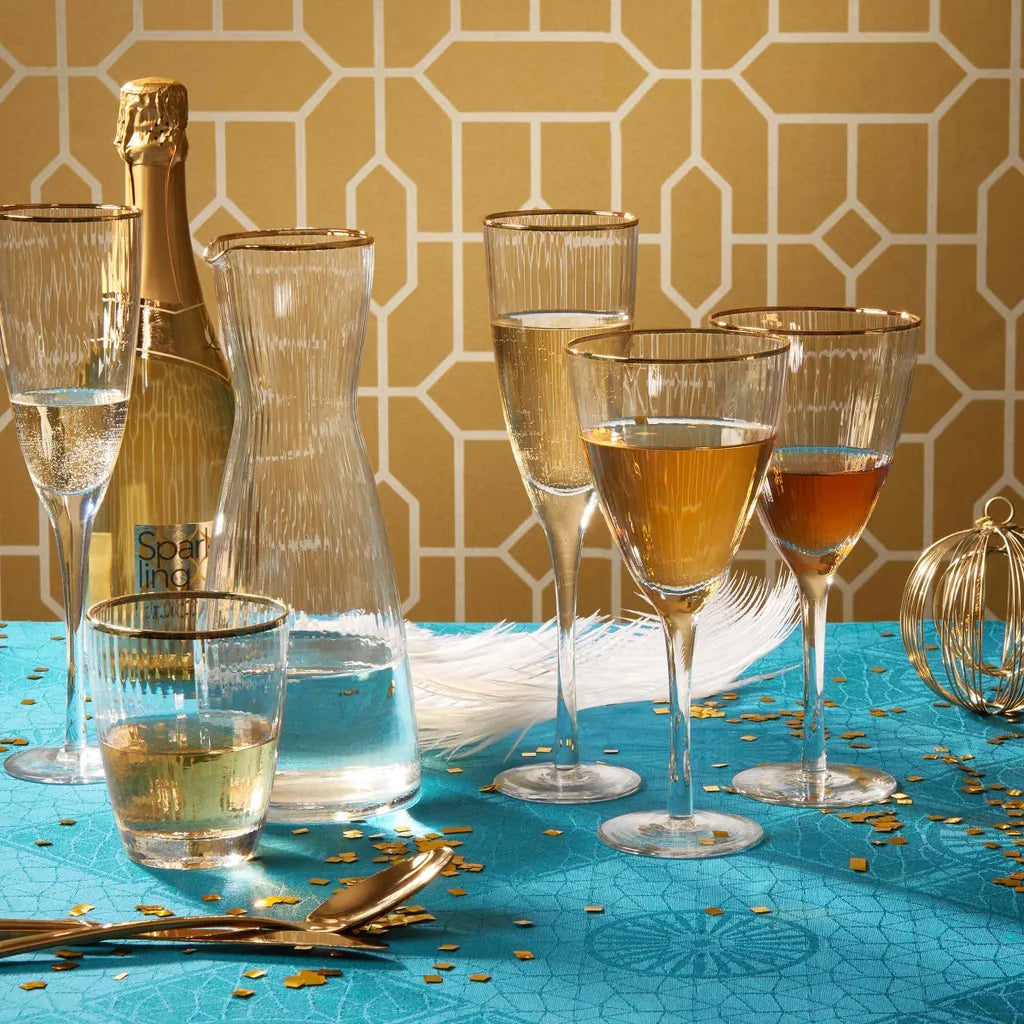  BUTLERS GOLDEN TWENTIES Karaffe Mit Goldrand Und Rillen 1l