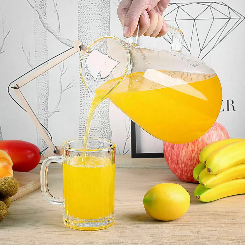  1500ml Wasserkaraffe Wasserkrug Karaffe Glaskrug Glaskaraffe Mit Edelstahl Filter Glas Kaltwasserkocher Karaffen