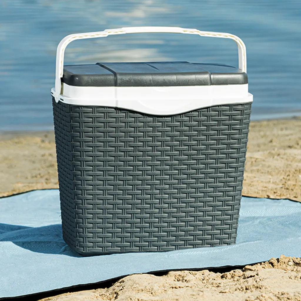  HI 66409 Kühlbox 24 Liter In Rattan-Optik Anthrazit