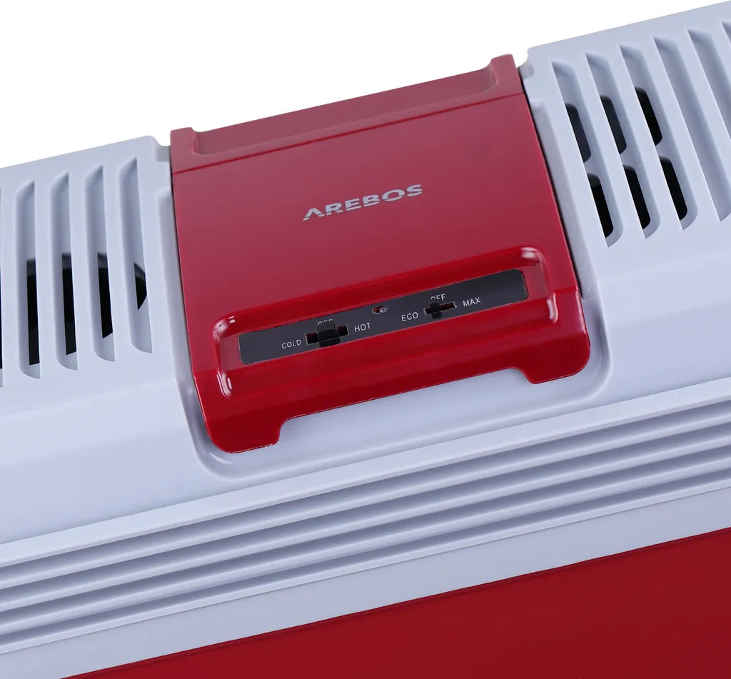  AREBOS 20 Liter Kühlbox Elektrisch, Klein, Zum Kühlen Und Warmhalten, Mit ECO Modus, 12/230 V Für Auto Und Steckdose, Kühltasche, Isoliertasche