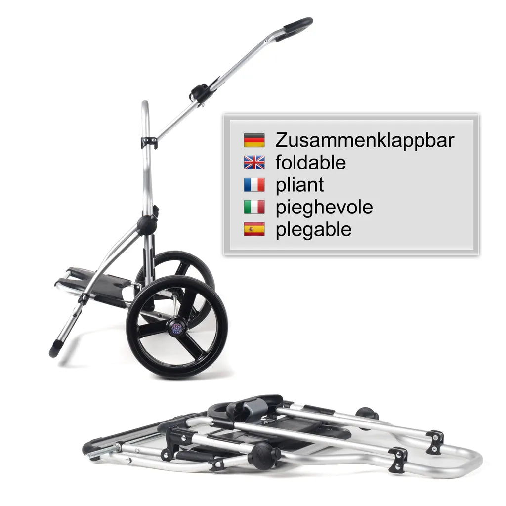  Andersen Einkaufstrolley Sondermodell Royal XXL Alu Und 61 Liter Einkaufstasche Folke Schwarz Mit Kühlfach, Trolleygestell Zusammenklappbar