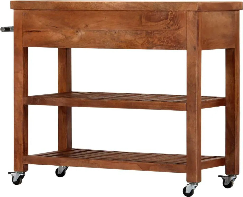  VidaXL Servierwagen 100x48x89 Cm Massivholz Akazie