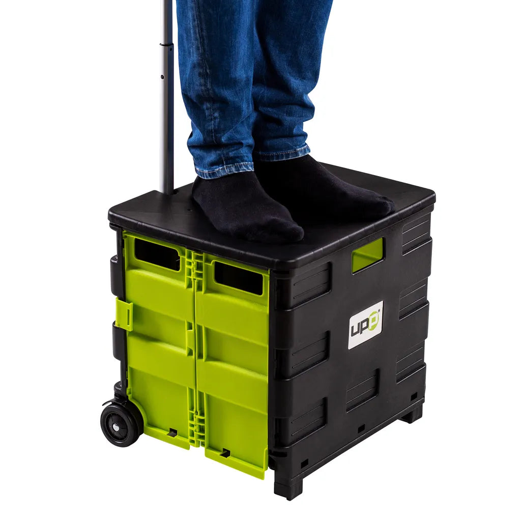  UPP Shopping Cart + Deckel Einkaufswagen Einkaufstrolley Tragekorb Einkaufskorb