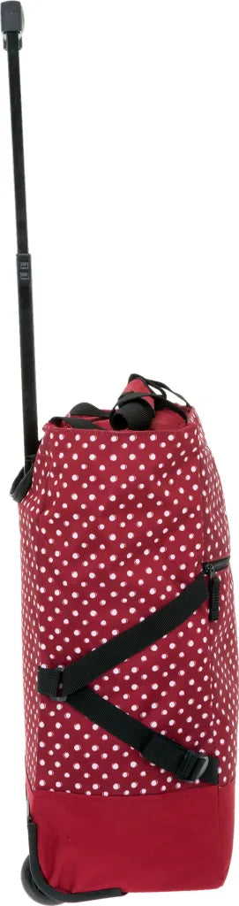  Einkaufstrolley Trolley Punta Wheel Einkaufsroller Einkaufswagen Shoppingtrolley Shopper EInkaufskorb Mit Rollen Und Gurten Trolly 10008-0220 Red Dots Punkte Rot + Bagboom Thermo TK Tasche