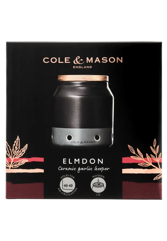  Cole & Mason Knoblauch Aufbewahrung Elmdon Aus Keramik Schwarz One Size